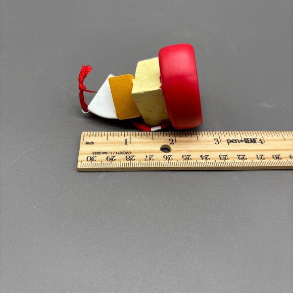 Hallmark Christmas Ornament Stack of Cheese Wheel Swiss Cheddar Brie Foodie Gift - Picture 7 of 8